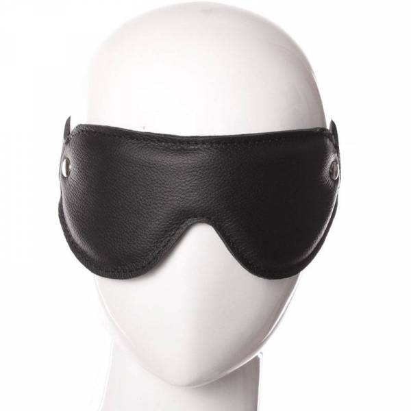 VERSTELLBARE SCHWARZE LEDERMASKE