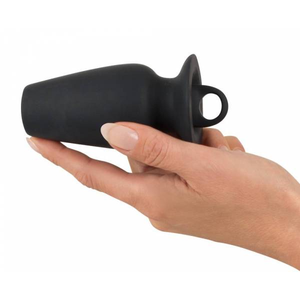 PLUG TUNNEL SILICONE NOIR + BOUCHON A VIS