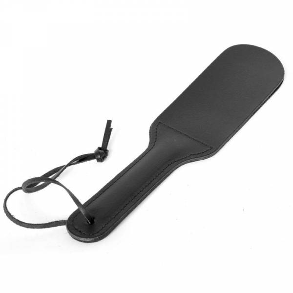 PADDLE CUIR NOIR SLAPPER