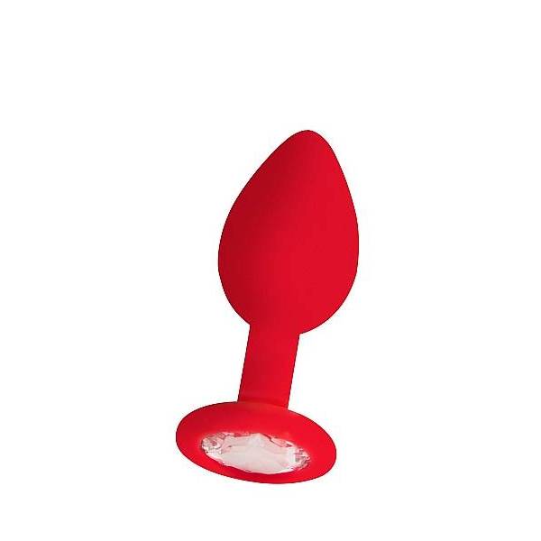 PLUG DIAMOND REGULAR SILICONE - ROT