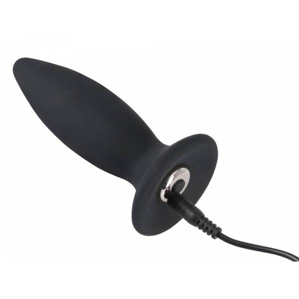 PLUG SILICONE NOIR RECHARGEABLE SMALL (L: 8.5 CM D: 3.3 CM)