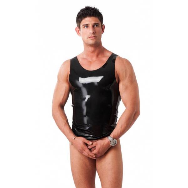 DÉBARDEUR HOMME LATEX NOIR