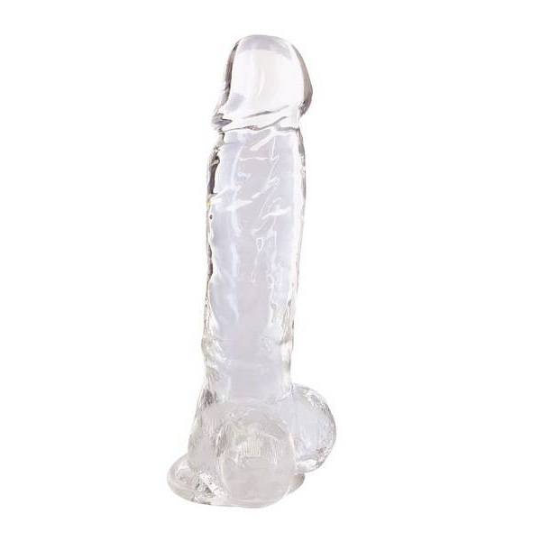 GODE VENTOUSE TRANSPARENT JELLY XL (22 x 4,7CM)