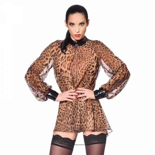 EMILIA BLUSE LEOPARD