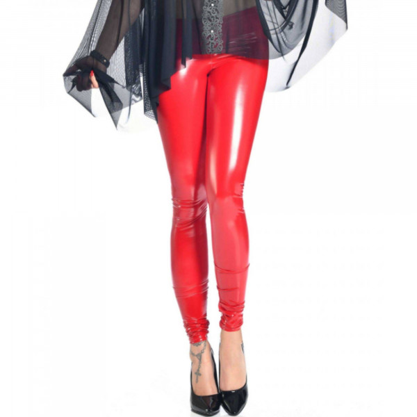 LEGGING VERA VINYLE ROUGE