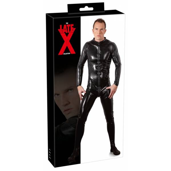 CATSUIT LATEX NOIR POUR HOMME