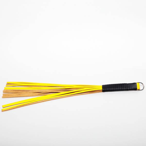 MARTINET 16 LANIERES CUIR JAUNE 45CM