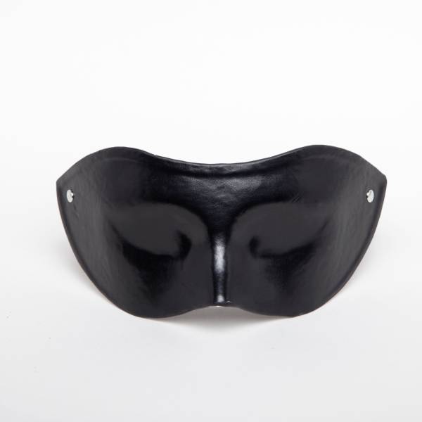 Schwarze Ledermaske mit Verdunkelung