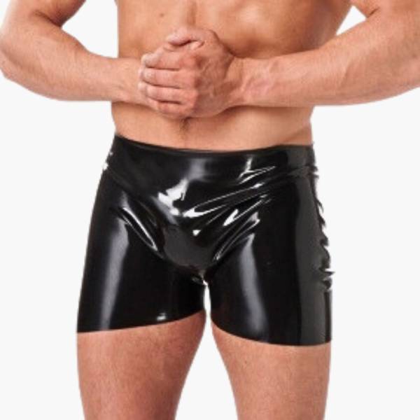 SHORT LATEX HOMME FESSES NUES