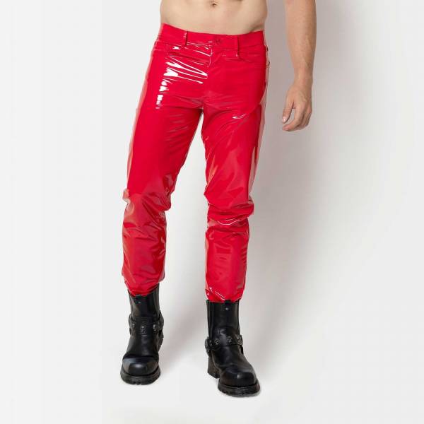 PANTALON VINYLE ROUGE SHAWN