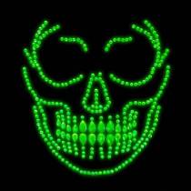 Strasssteine Gesicht "Skull" glow in the Dark