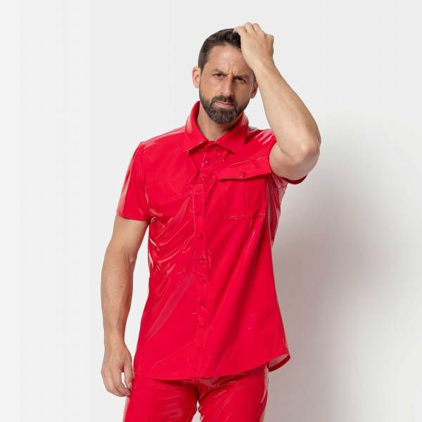 FINN CHEMISE VINYLE ROUGE