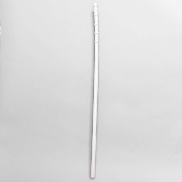 Canne rotin & caoutchouc manche ergo blanc (60X12mm))