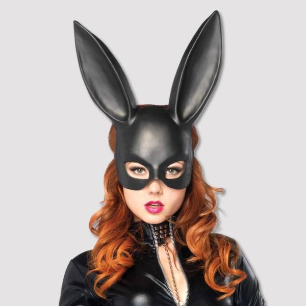 Maske Hase schwarz