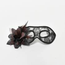 Maske la traviata schwarz + Blume