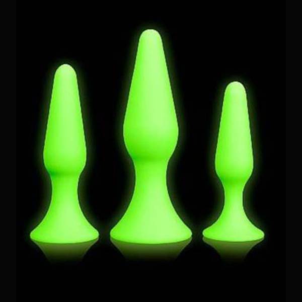 SET 3 PLUGS "GLOW IN THE DARK"